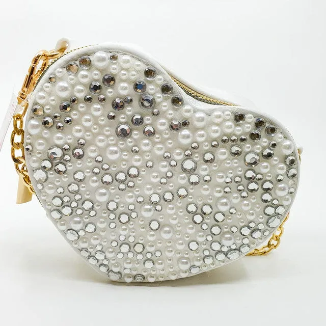 Claire's Ramadan White Rhinestone Crossbody