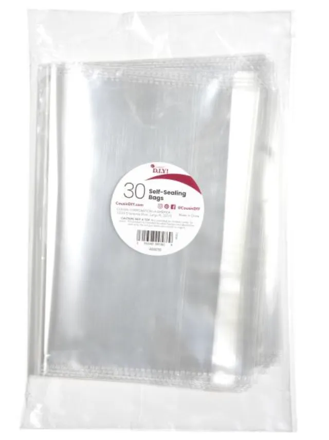Cousin DIY 8.75"X11.75" Self-Sealing Bags 30/Pkg {K11}