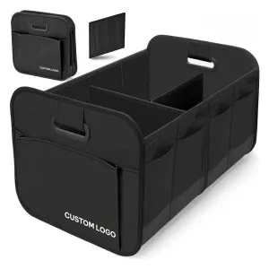 Custom Logo Car Trunk Organizer Storage, Fit with Acura, Car Storage, Reinforced Handles, Collapsible Multi, Compartment Car Organizers, Foldable and Waterproof, 600D Oxford Polyester