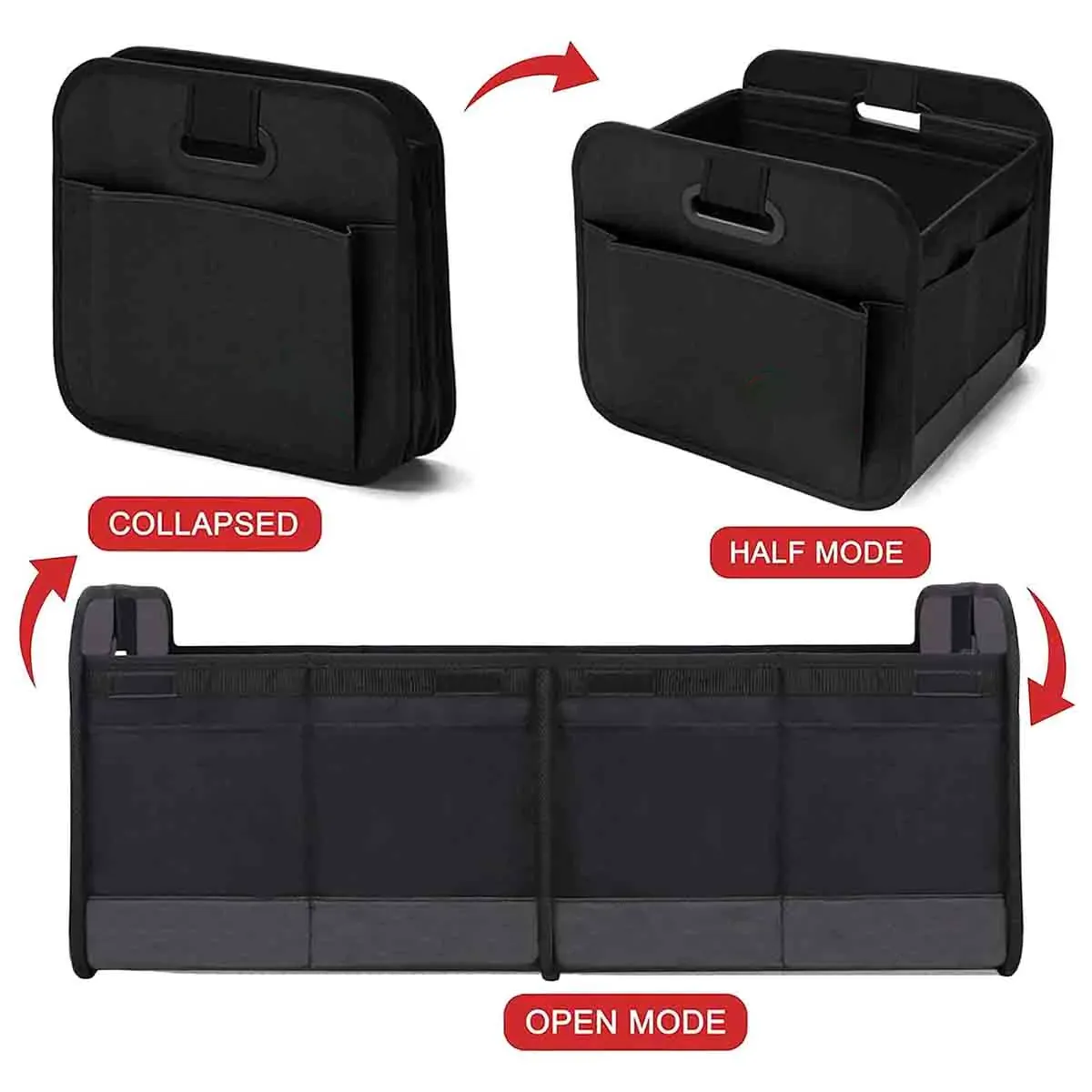 Custom Text For Car Trunk Organizer Storage, Compatible with All Cars, Reinforced Handles, Collapsible Multi, Compartment Car Organizers, Foldable and Waterproof, 600D Oxford Polyester AR12995