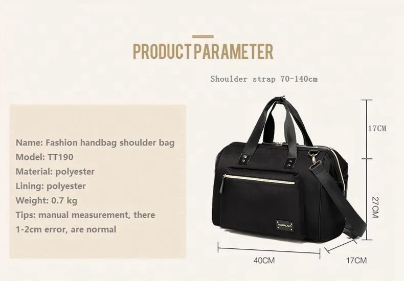 Fashion Mom's Large Capacity Diaper/Nappy Handbag- 8 Colors
