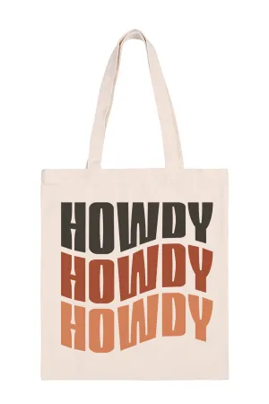HOWDY PRINT MINIMALIST FASHION TOTE BAG