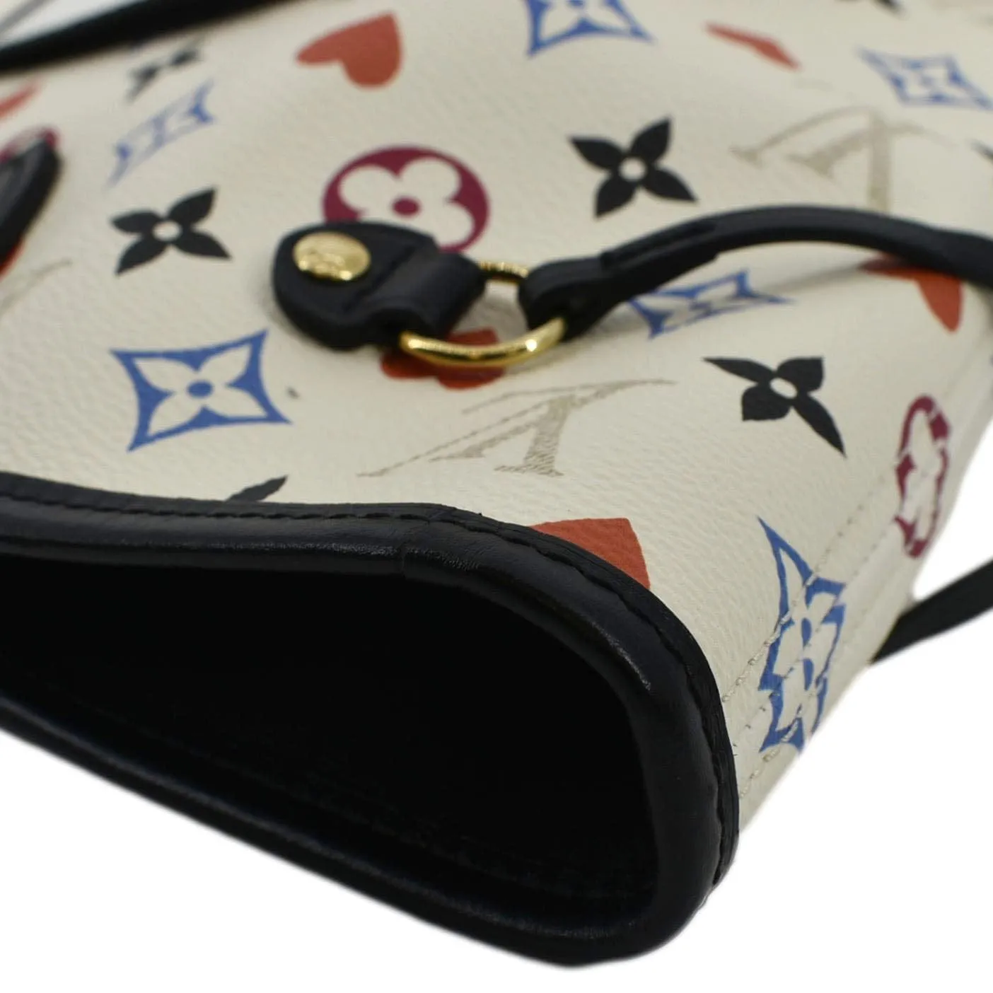 LOUIS VUITTON Game On Neverfull Monogram Canvas Shoulder Bag White