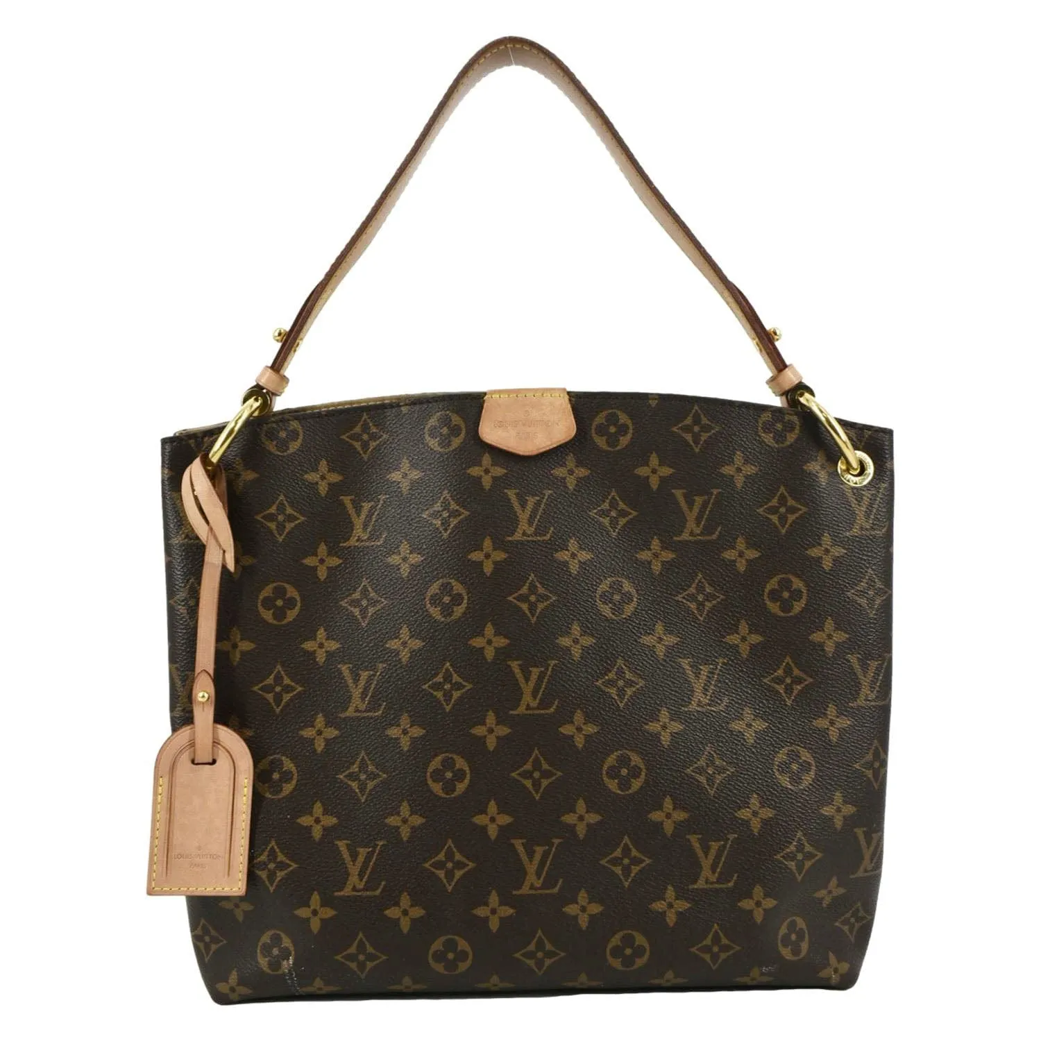 LOUIS VUITTON Graceful PM Monogram Canvas Hobo Shoulder Bag Brown